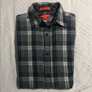 Joe Fresh Navy and Gray Checkered Shirt